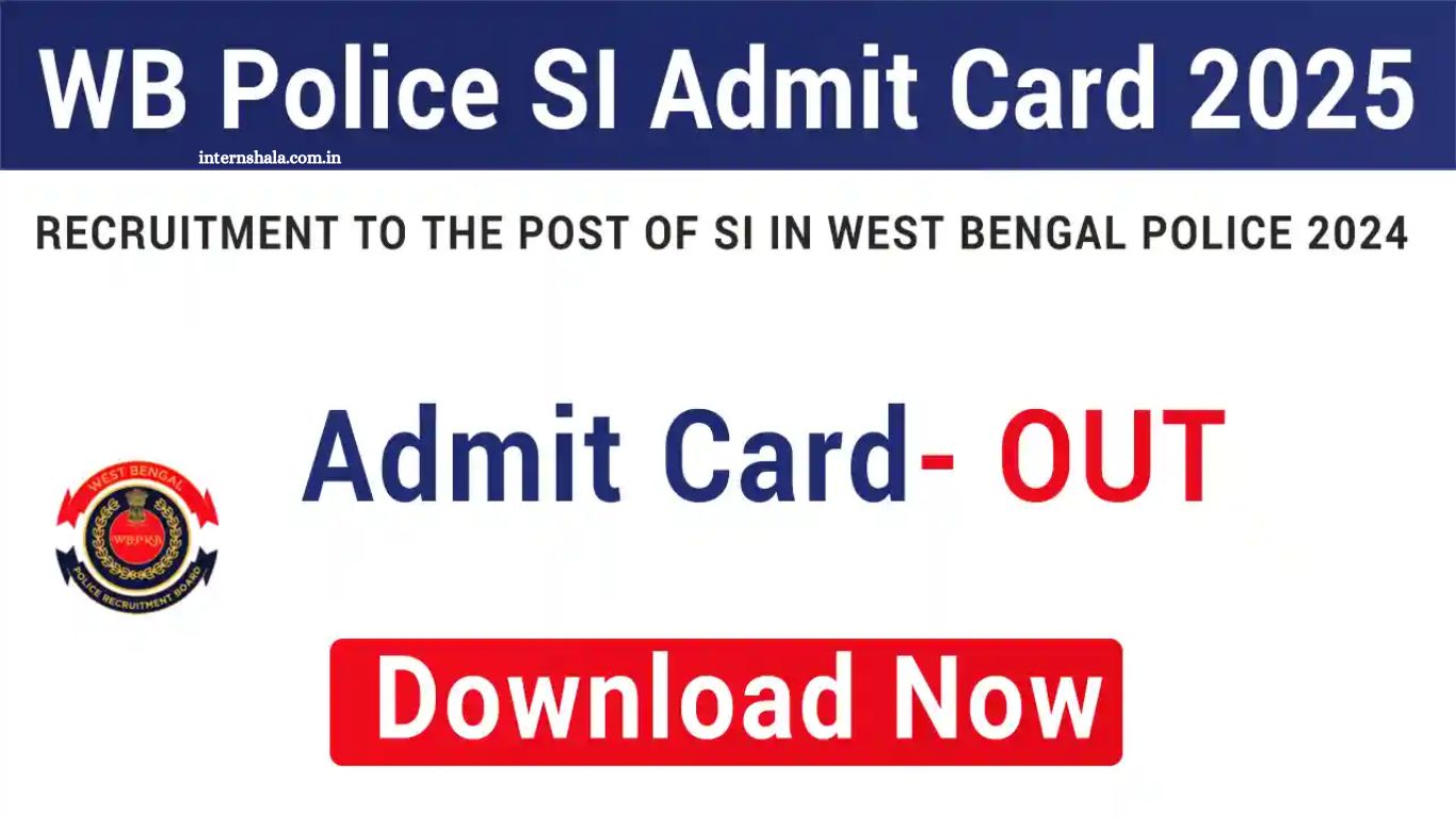 WBP WBPRB SI Admit Card